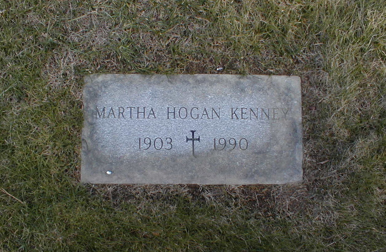 Martha (Hogan) Kenney - footstone
