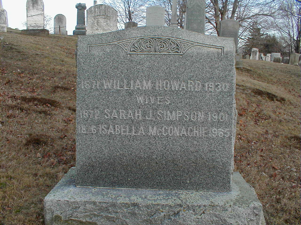 William Howard - headstone